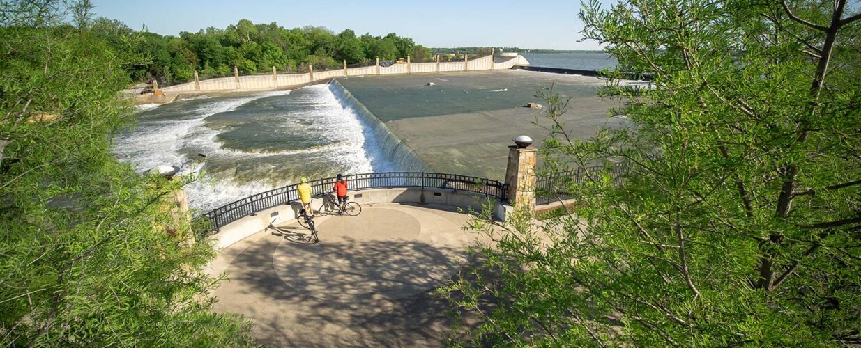 White Rock Lake view from trees