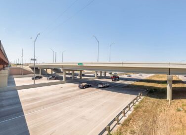 SH 360 SH 180 Division Street Interchange distant view of bridges